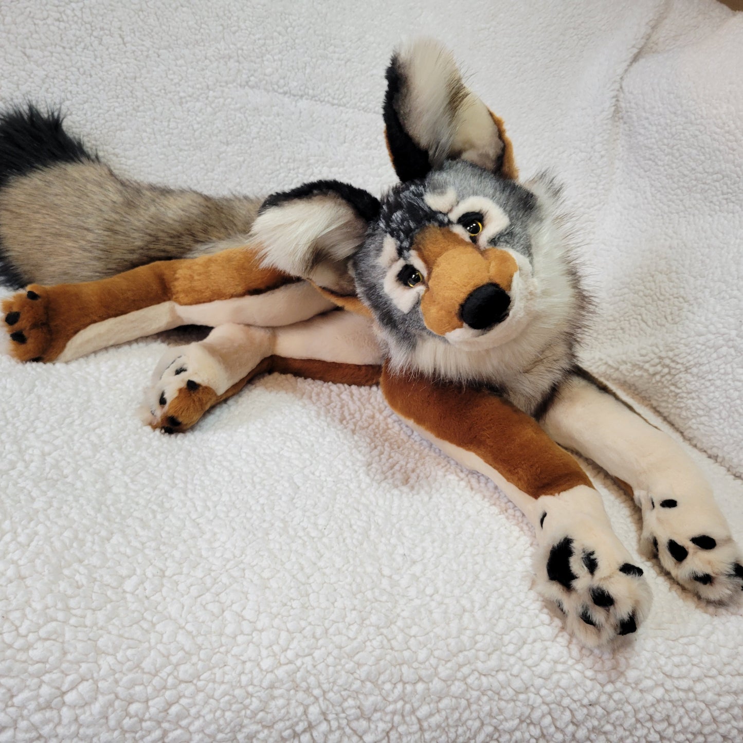 Samwise the Coastal Wolf - Handmade Plush - One of a Kind Stuffed Animal