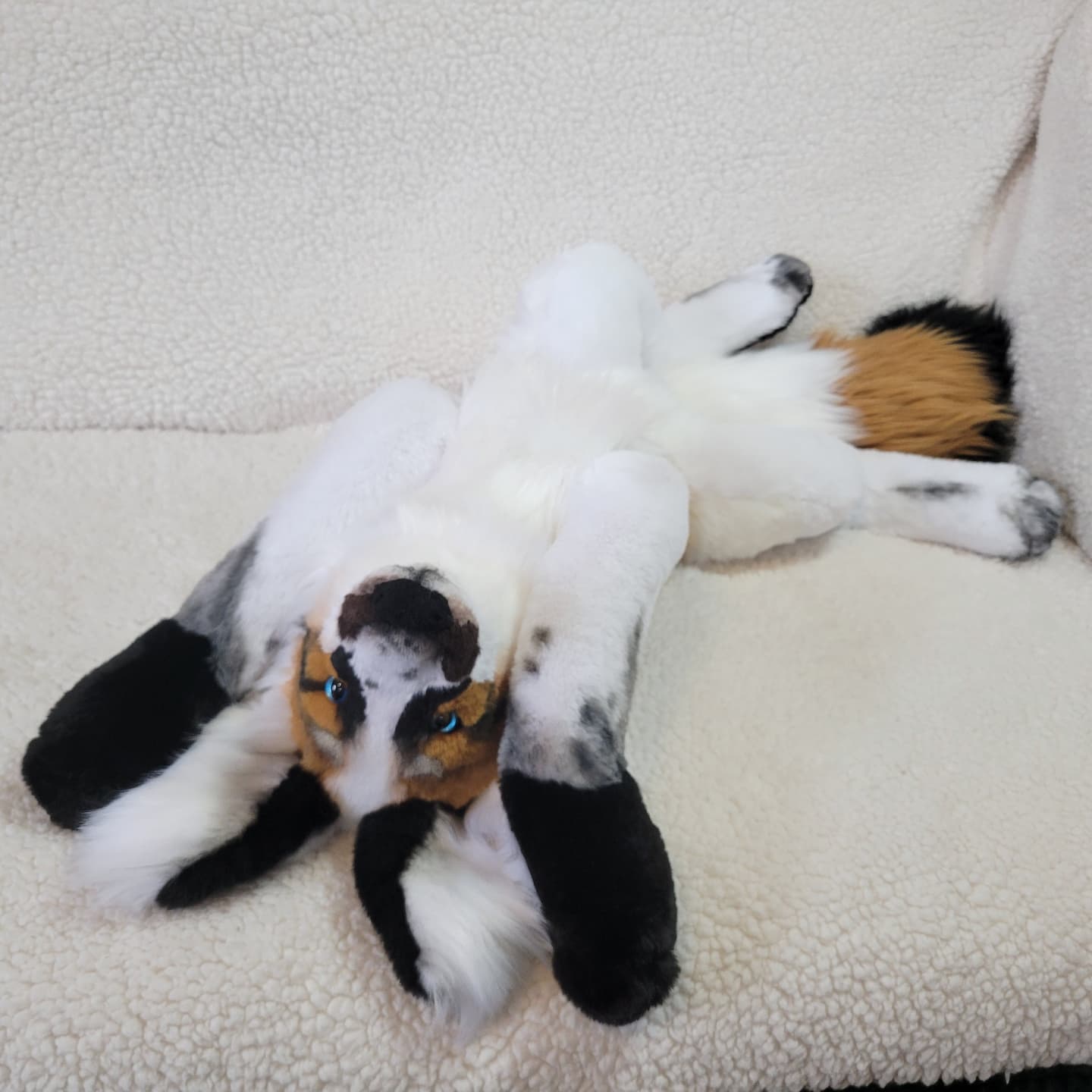Moose the Piebald Fox - Handmade Plush - One of a Kind Stuffed Animal
