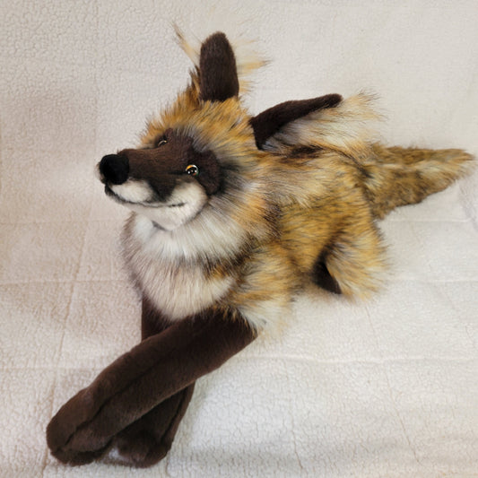 Coffee the Fox - Handmade Plush - One of a Kind Stuffed Animal
