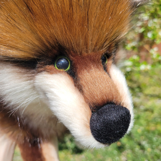 Fig the Wolf Pup Handmade Plush - One of a Kind Stuffed Animal