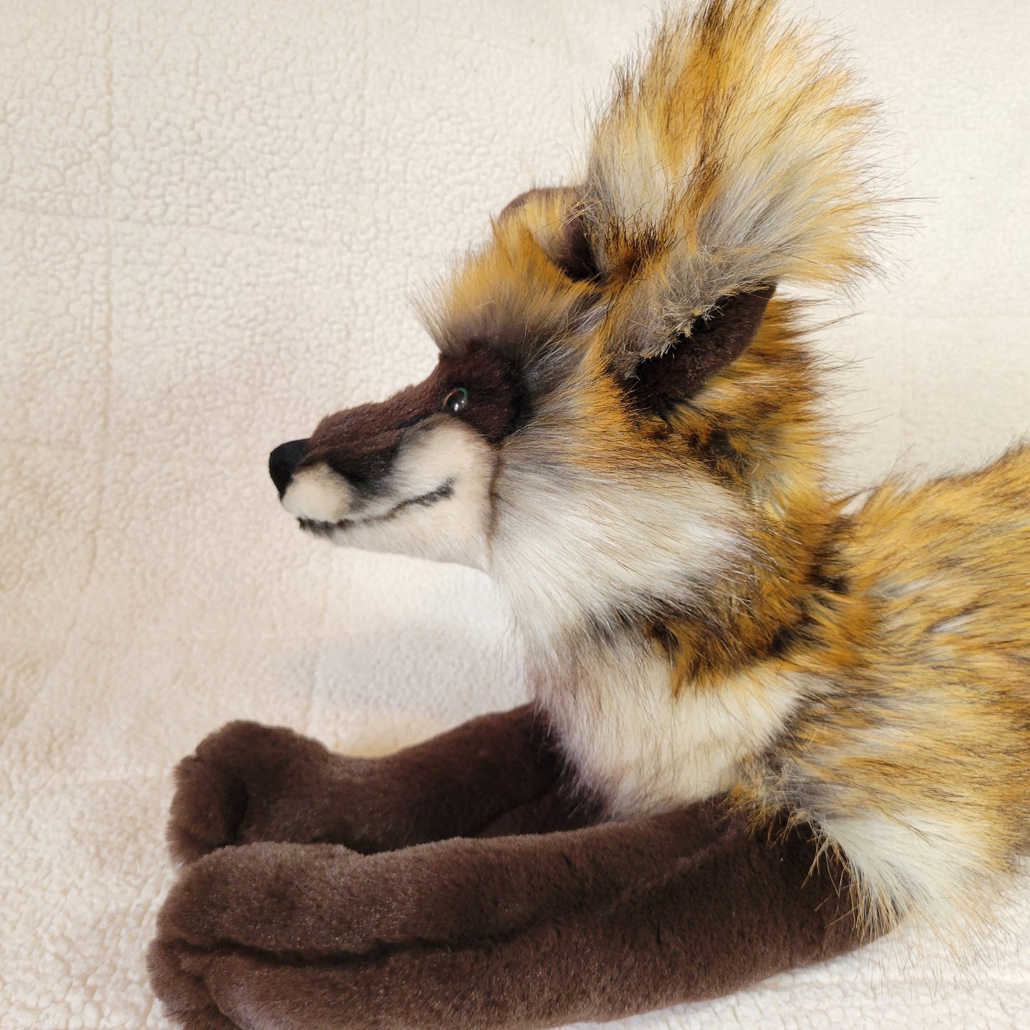 Coffee the Fox - Handmade Plush - One of a Kind Stuffed Animal