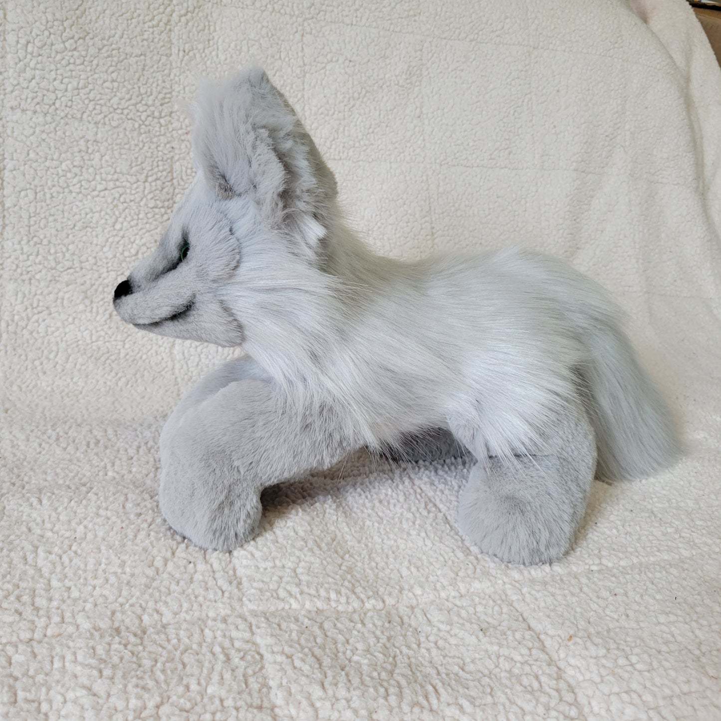 Silver Fox Pup - One of a Kind Handmade Plush