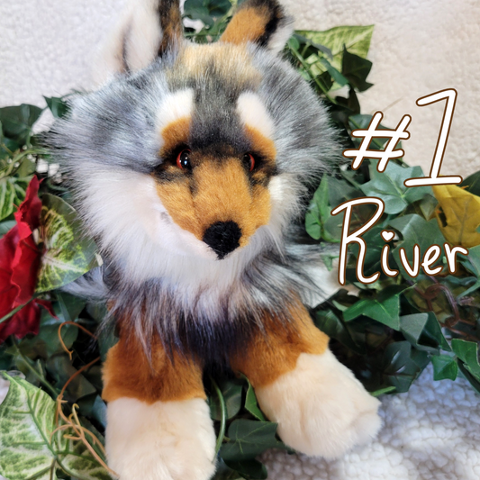 River the Coastal the Wolf - One of a Kind Handmade Plush