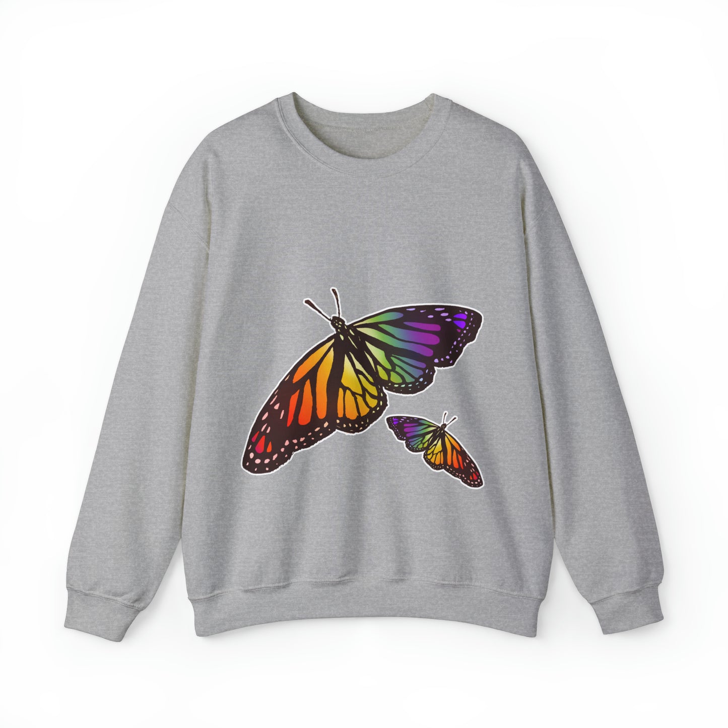 Rainbow Butterfly Crewneck Sweatshirt