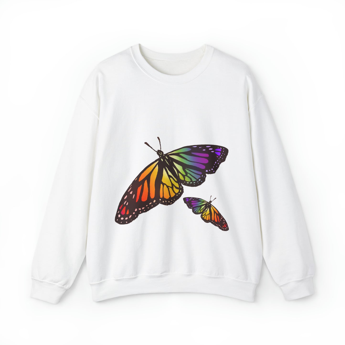 Rainbow Butterfly Crewneck Sweatshirt