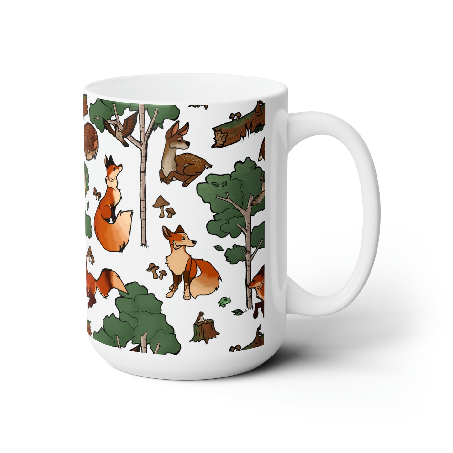 Foxes and Deer - 15oz Ceramic Mug