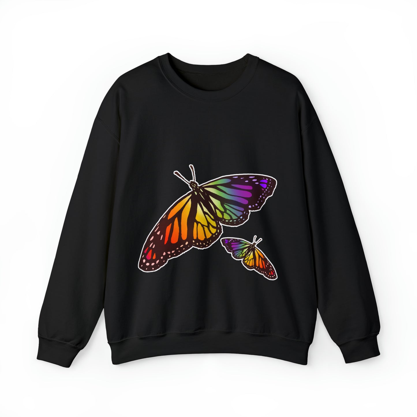 Rainbow Butterfly Crewneck Sweatshirt