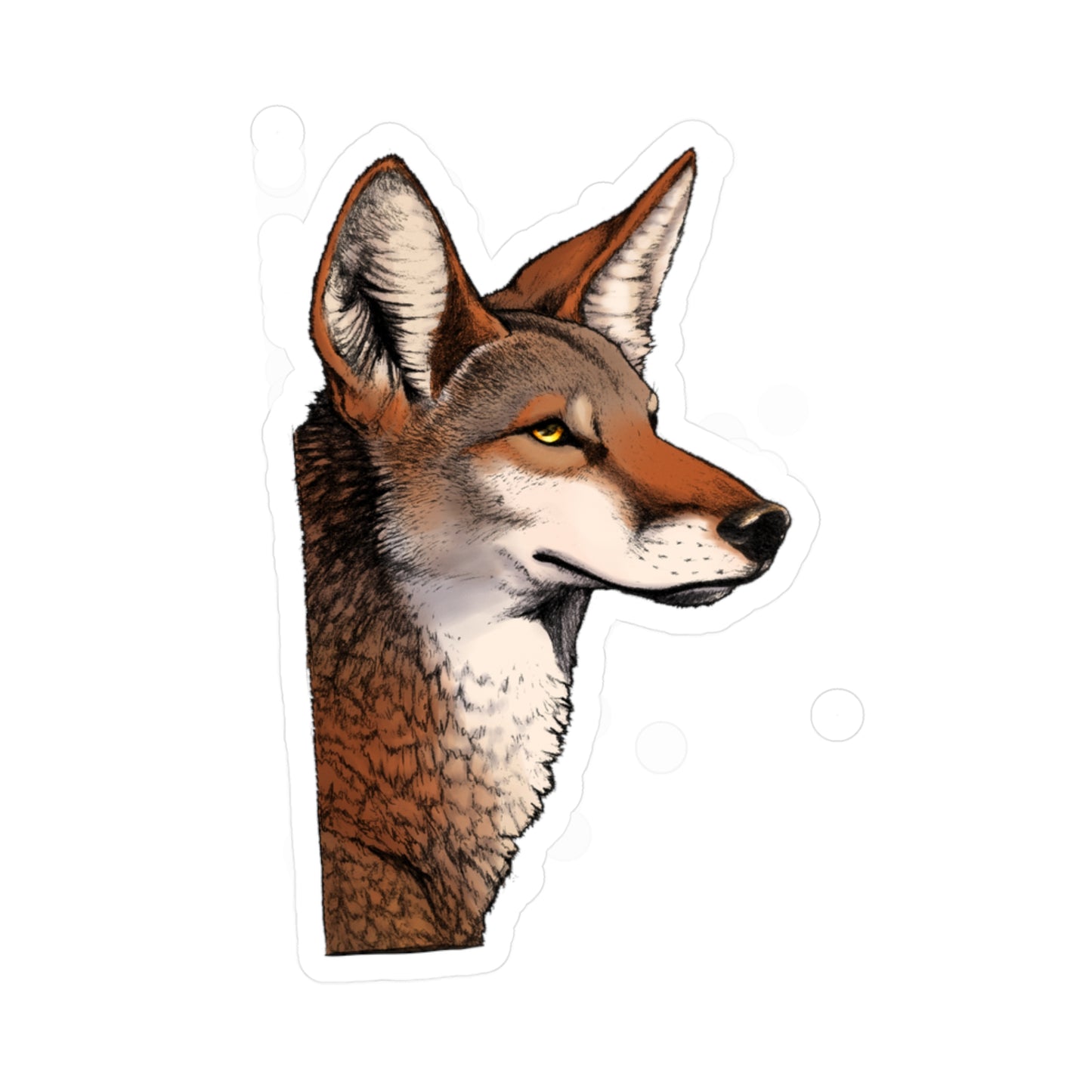 Coyote Kiss-Cut Vinyl Decals