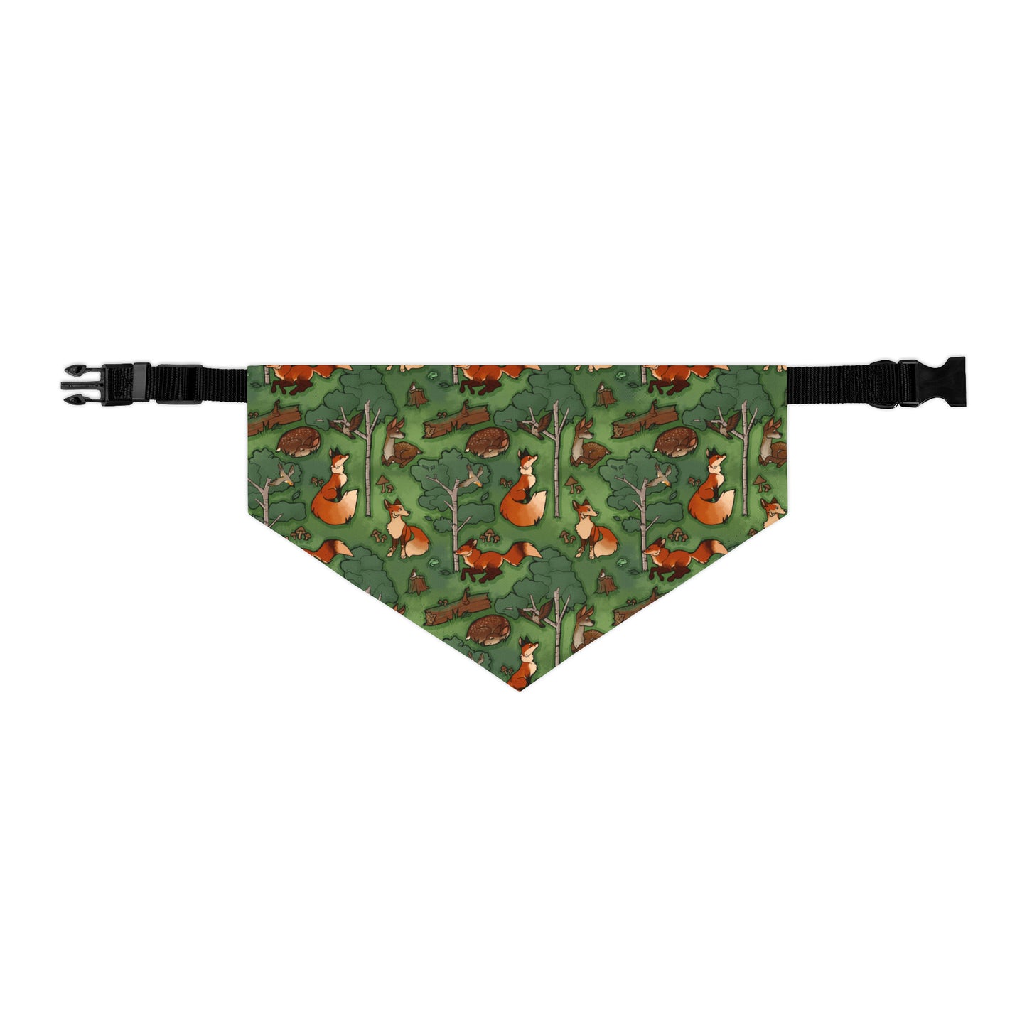 Foxes and Deer Pet Bandana Collar