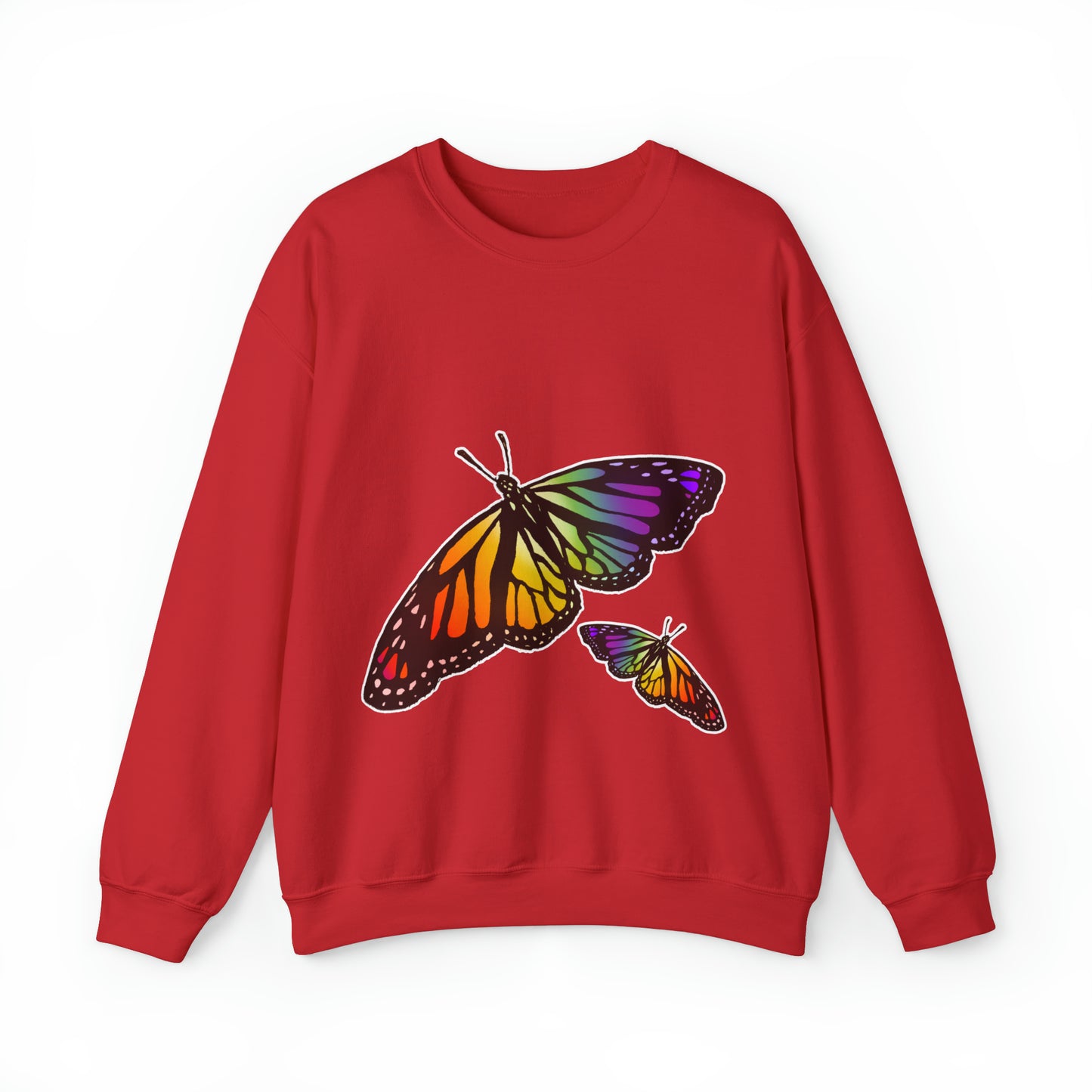 Rainbow Butterfly Crewneck Sweatshirt