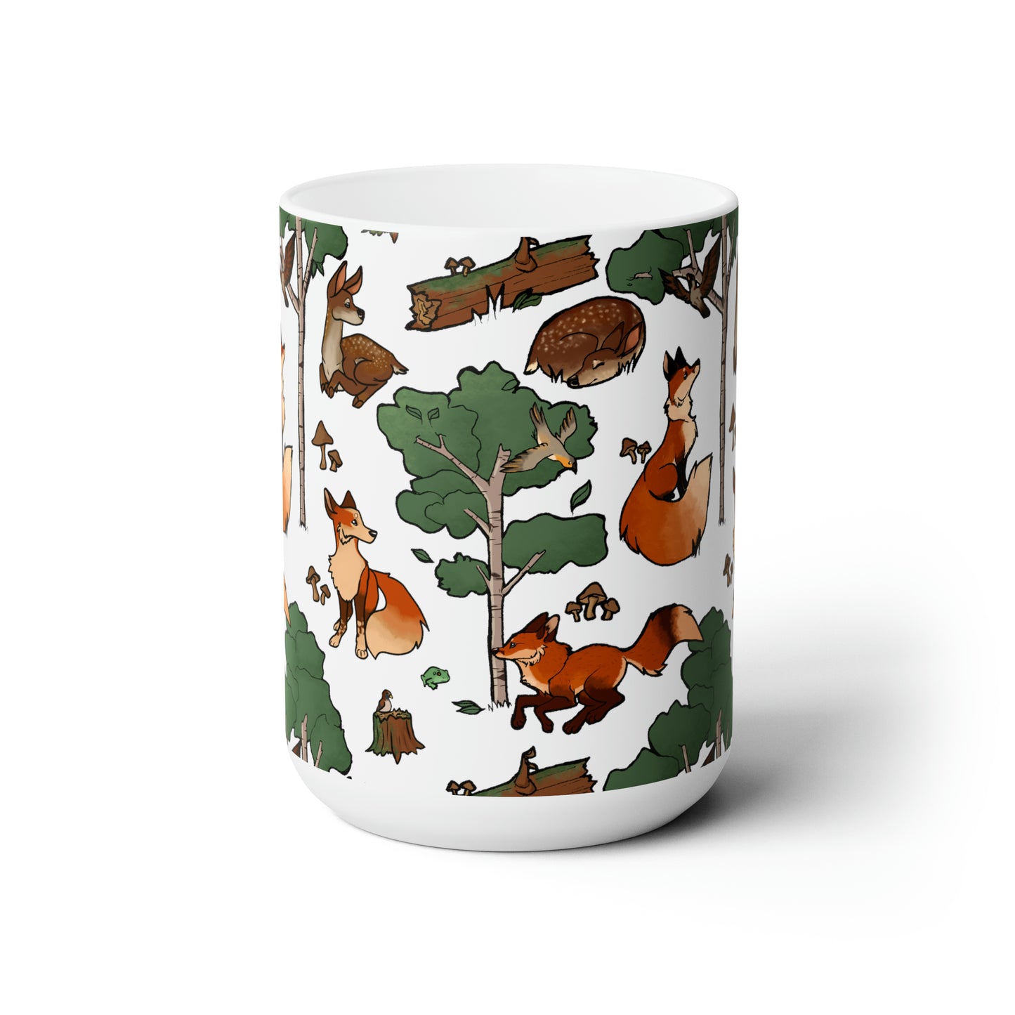 Foxes and Deer - 15oz Ceramic Mug