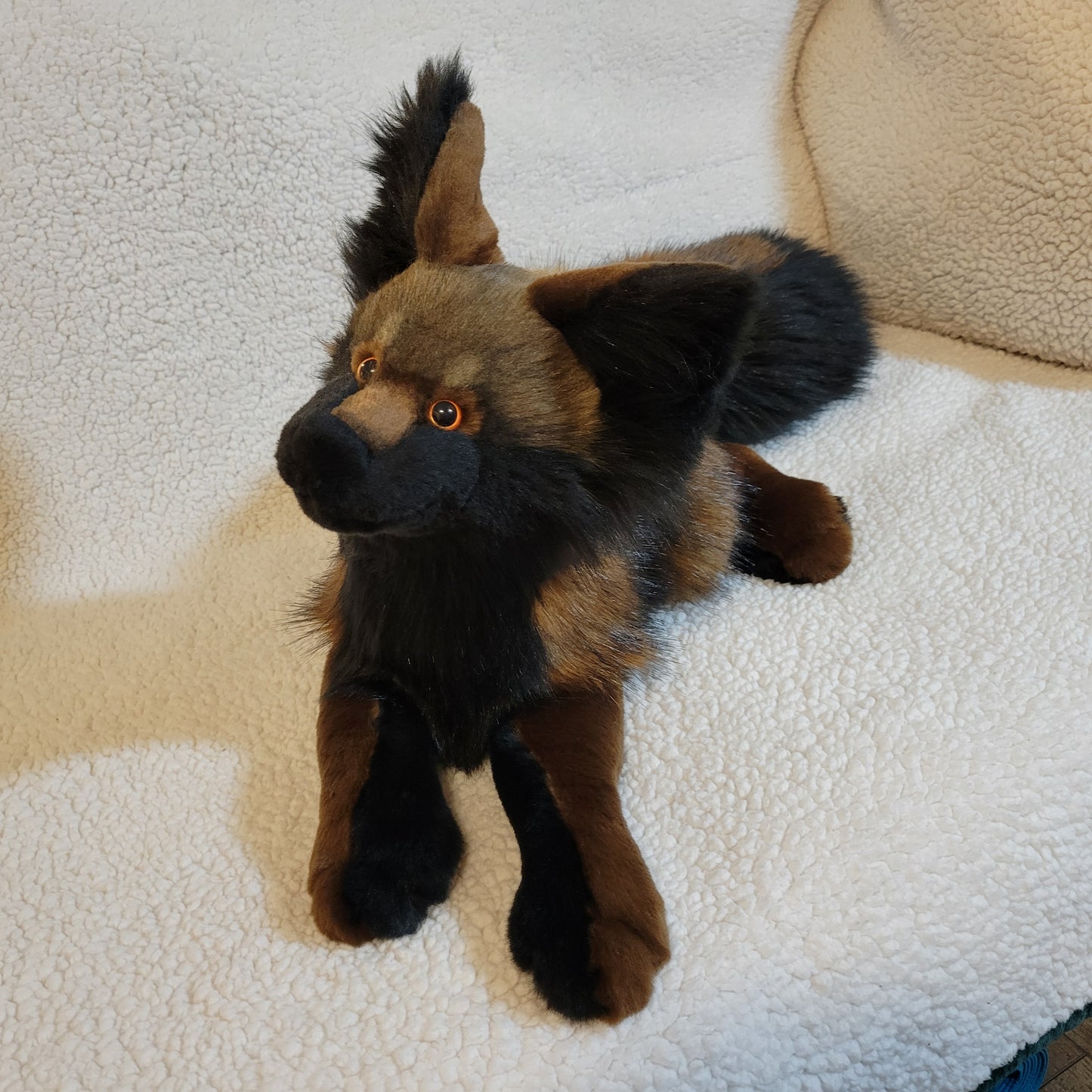 Spencer the Handmade Wolf Pup Plush - One of a Kind Stuffed Animal