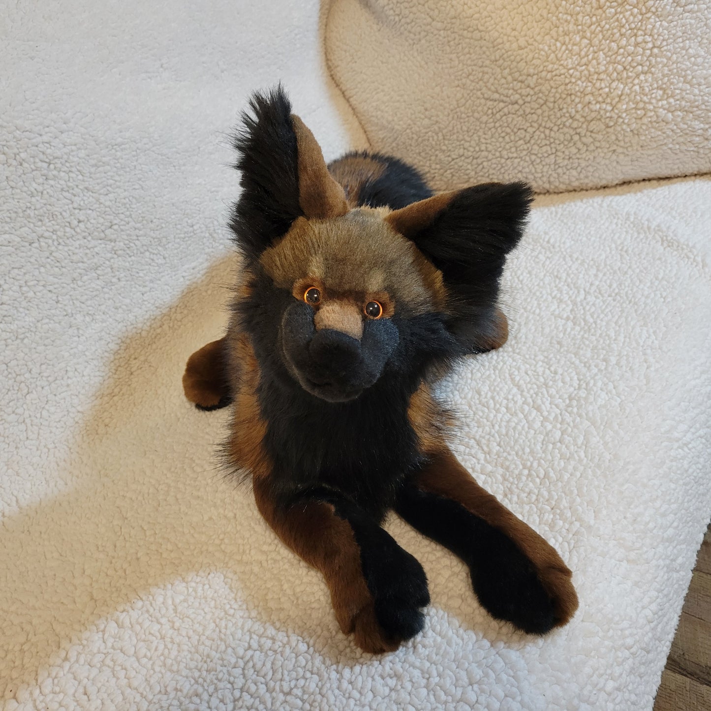 Spencer the Handmade Wolf Pup Plush - One of a Kind Stuffed Animal