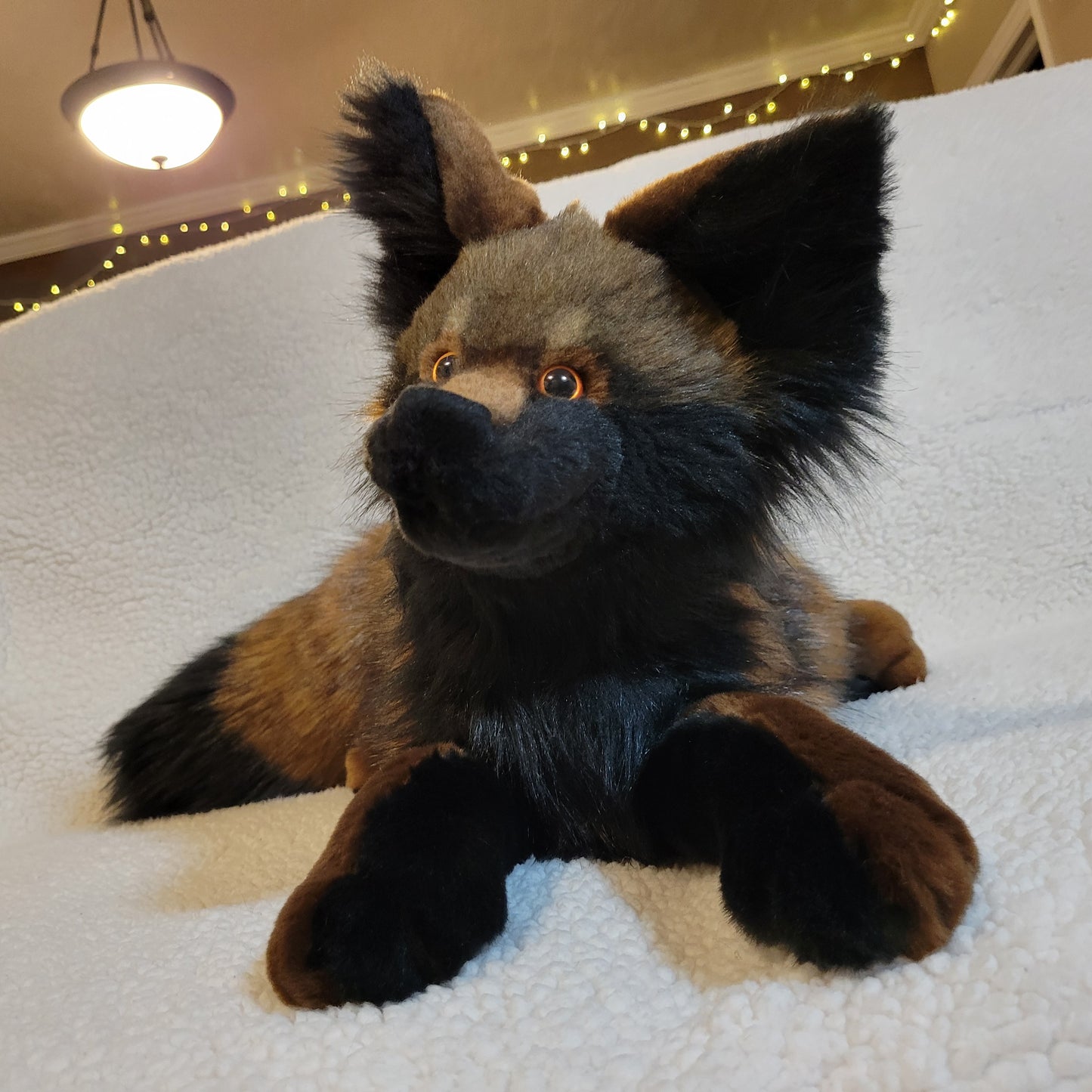 Spencer the Handmade Wolf Pup Plush - One of a Kind Stuffed Animal