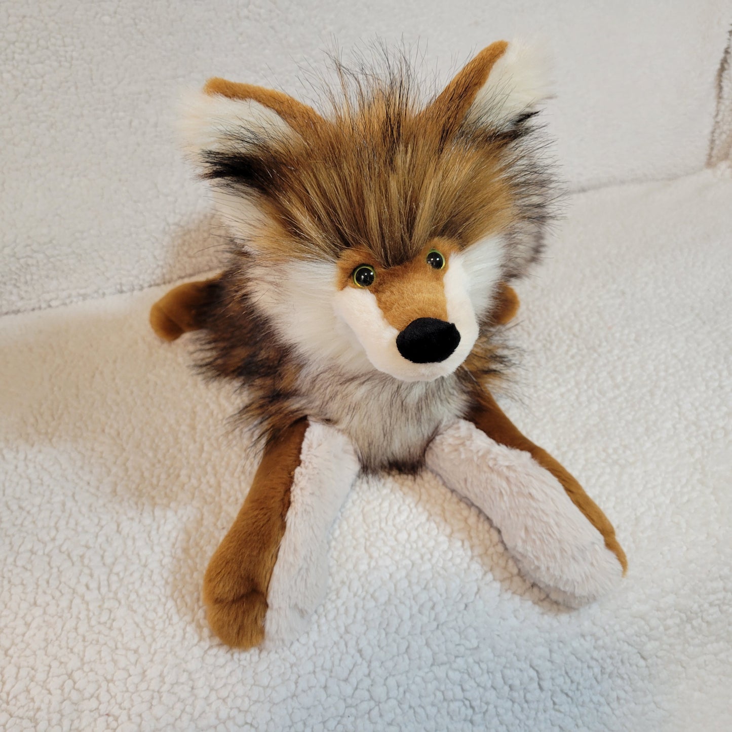 Bob the Wolf Pup Handmade Plush - One of a Kind Stuffed Animal