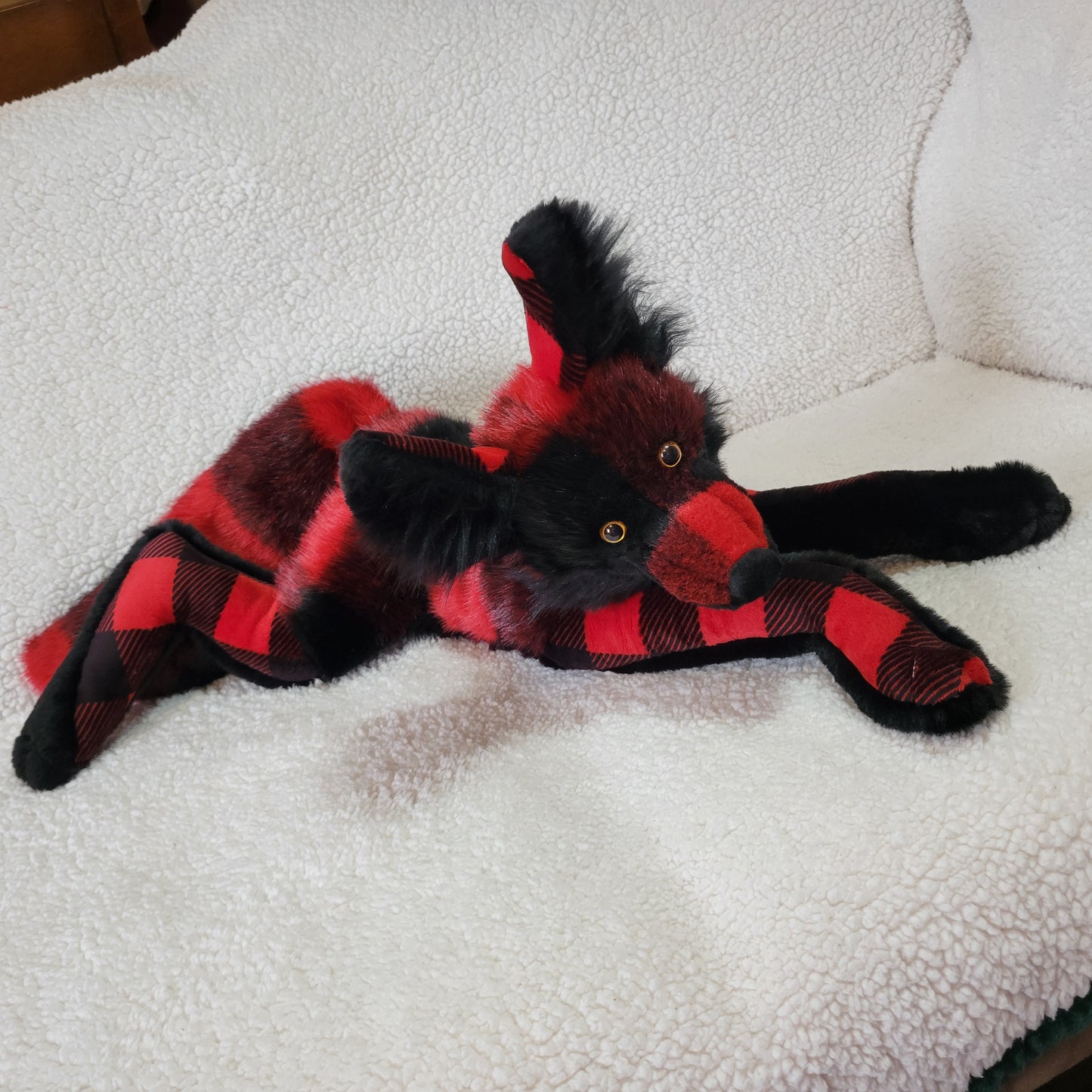 Checkers the Plaid Plush - Handmade Plush - One of a Kind Stuffed Animal