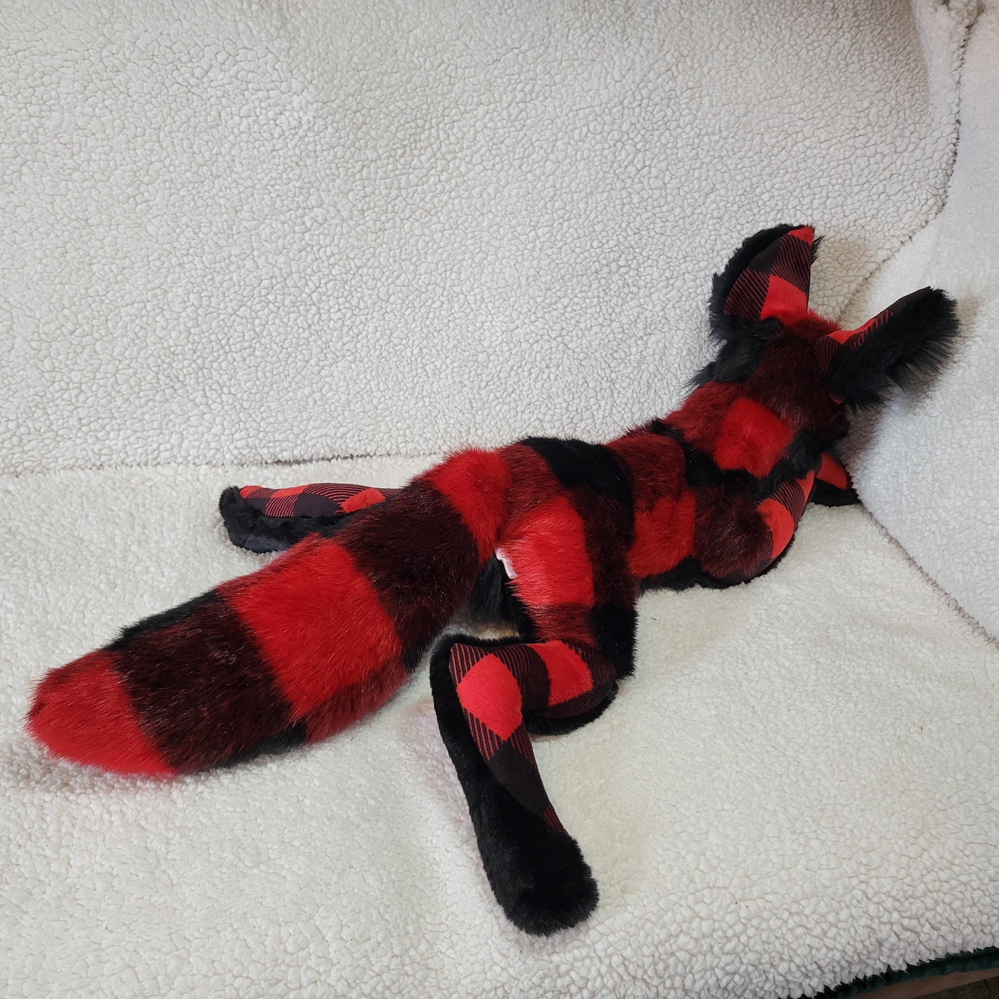 Checkers the Plaid Plush - Handmade Plush - One of a Kind Stuffed Animal