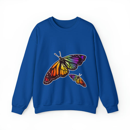 Rainbow Butterfly Crewneck Sweatshirt