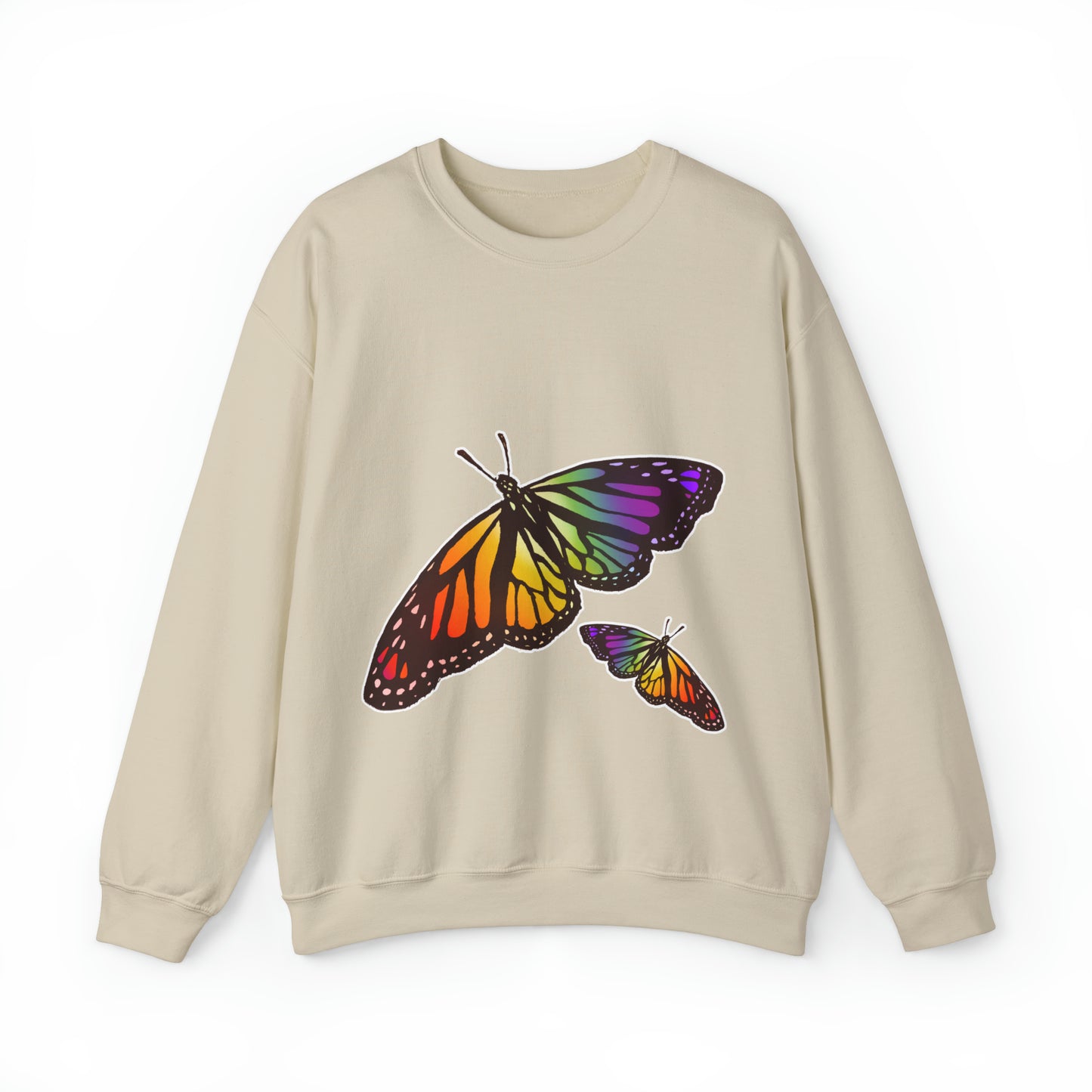 Rainbow Butterfly Crewneck Sweatshirt