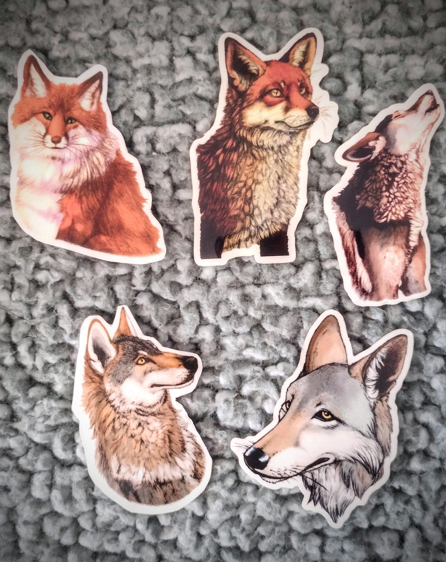 Wildlife Stickers - Foxes, Wolves, and more!