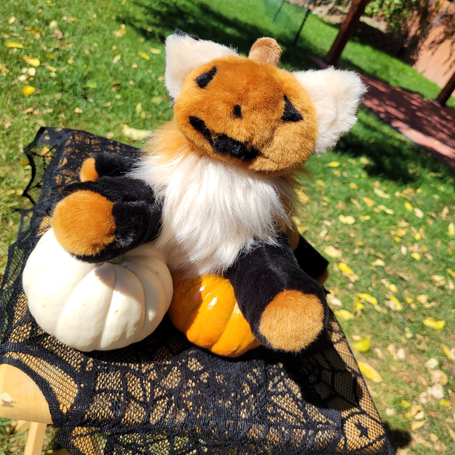 Jack the Pumpkin Fox - One of a Kind Stuffed Animal