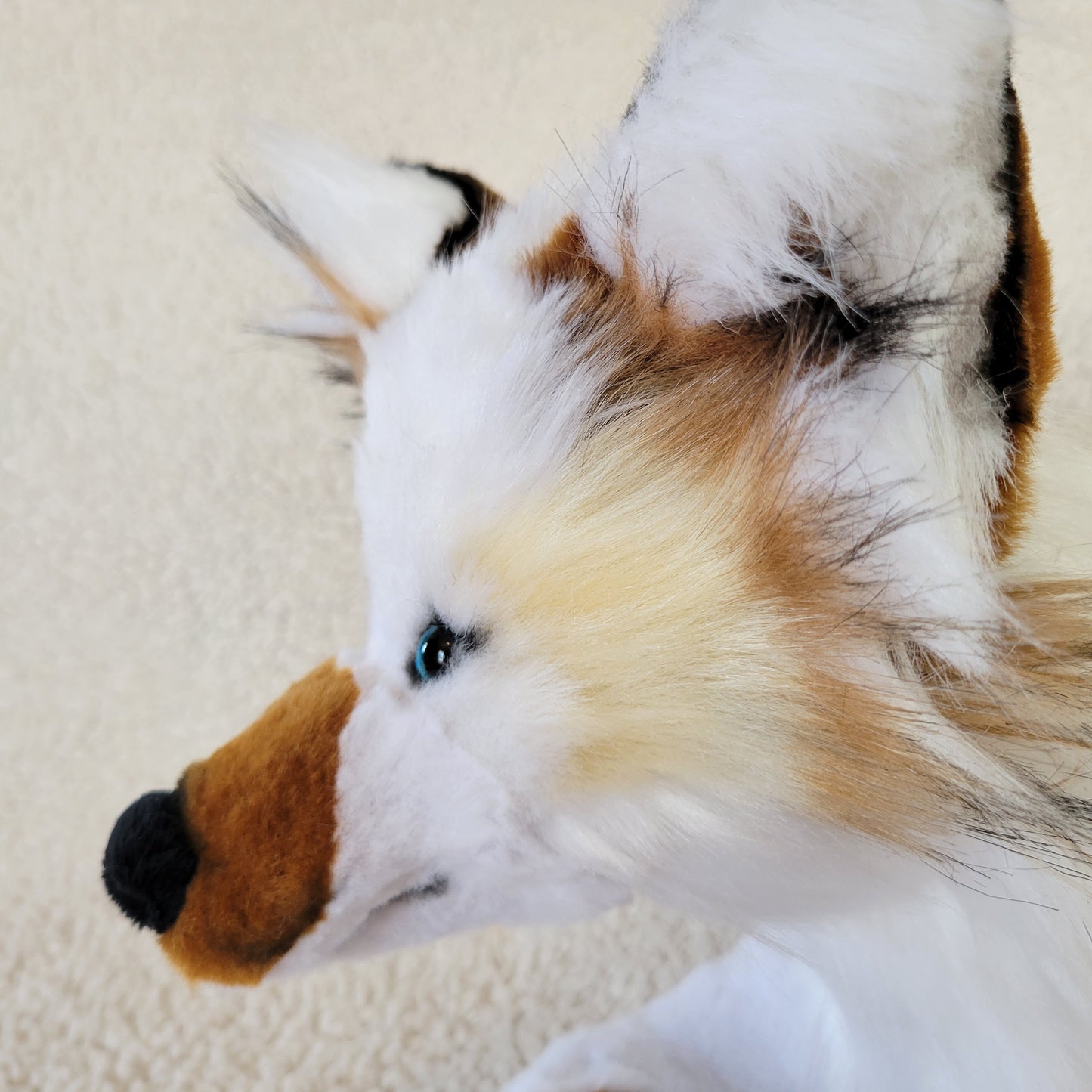 Dawn the Piebald Fox Plush - One of a Kind Stuffed Animal