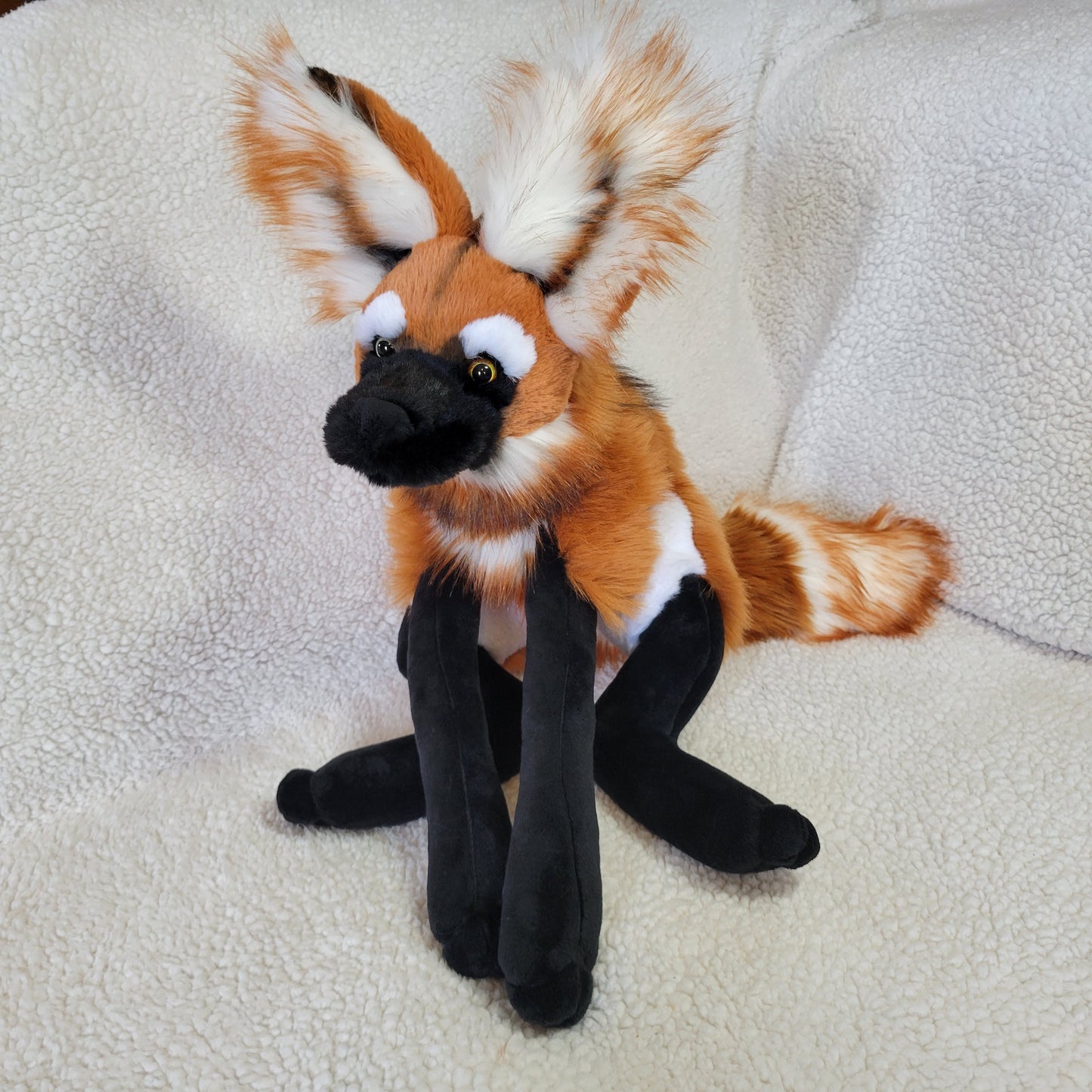 Cooper the Maned Wolf - Handmade Plush - One of a Kind Stuffed Animal