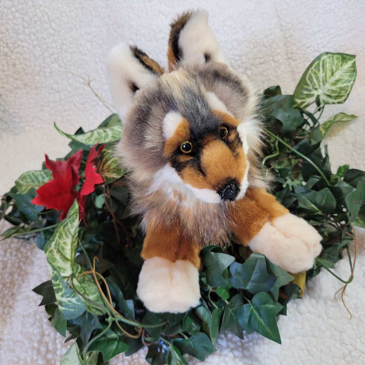 Macaron the Coastal the Wolf - One of a Kind Handmade Plush