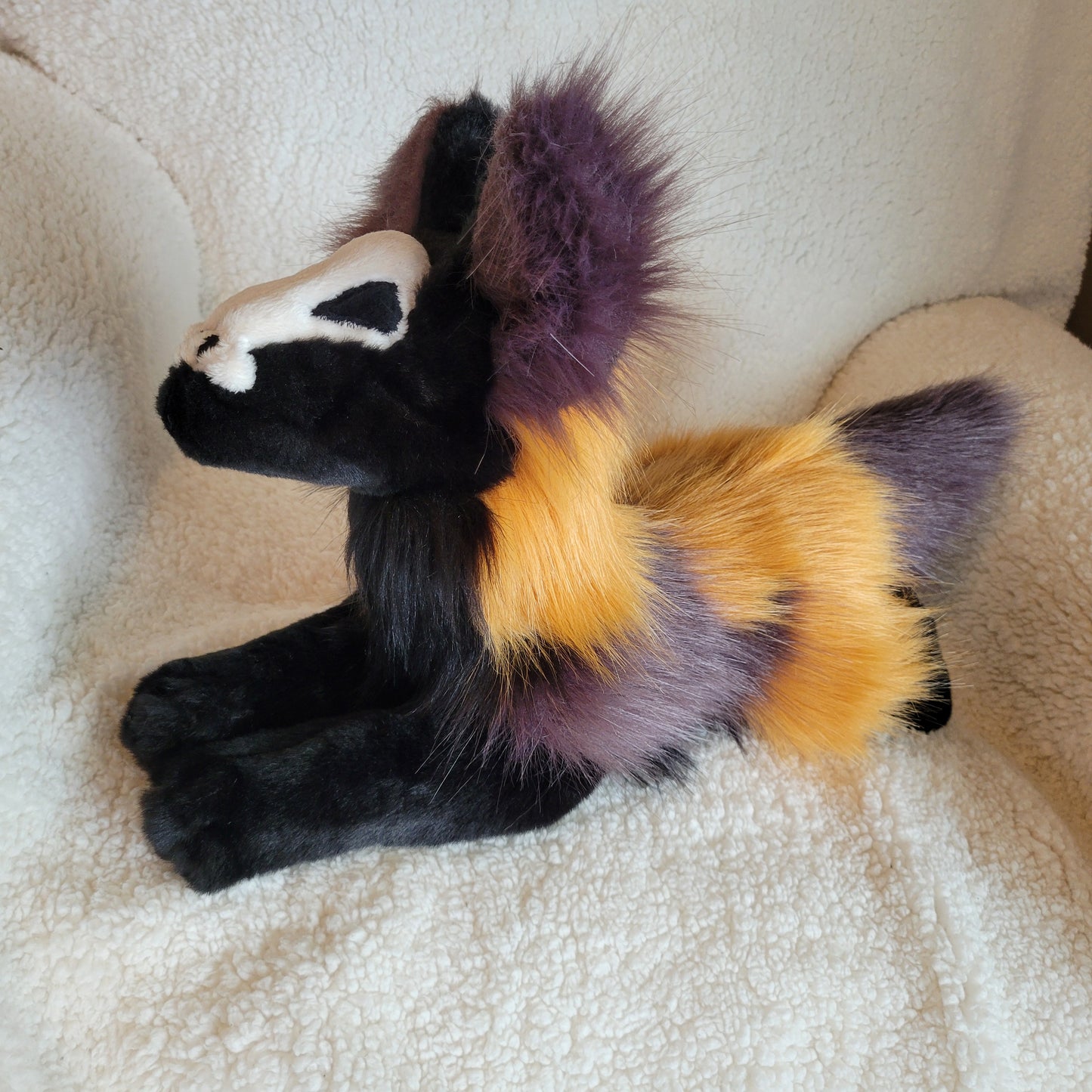 Voodoo the Skull Fox Pup - One of a Kind Stuffed Animal