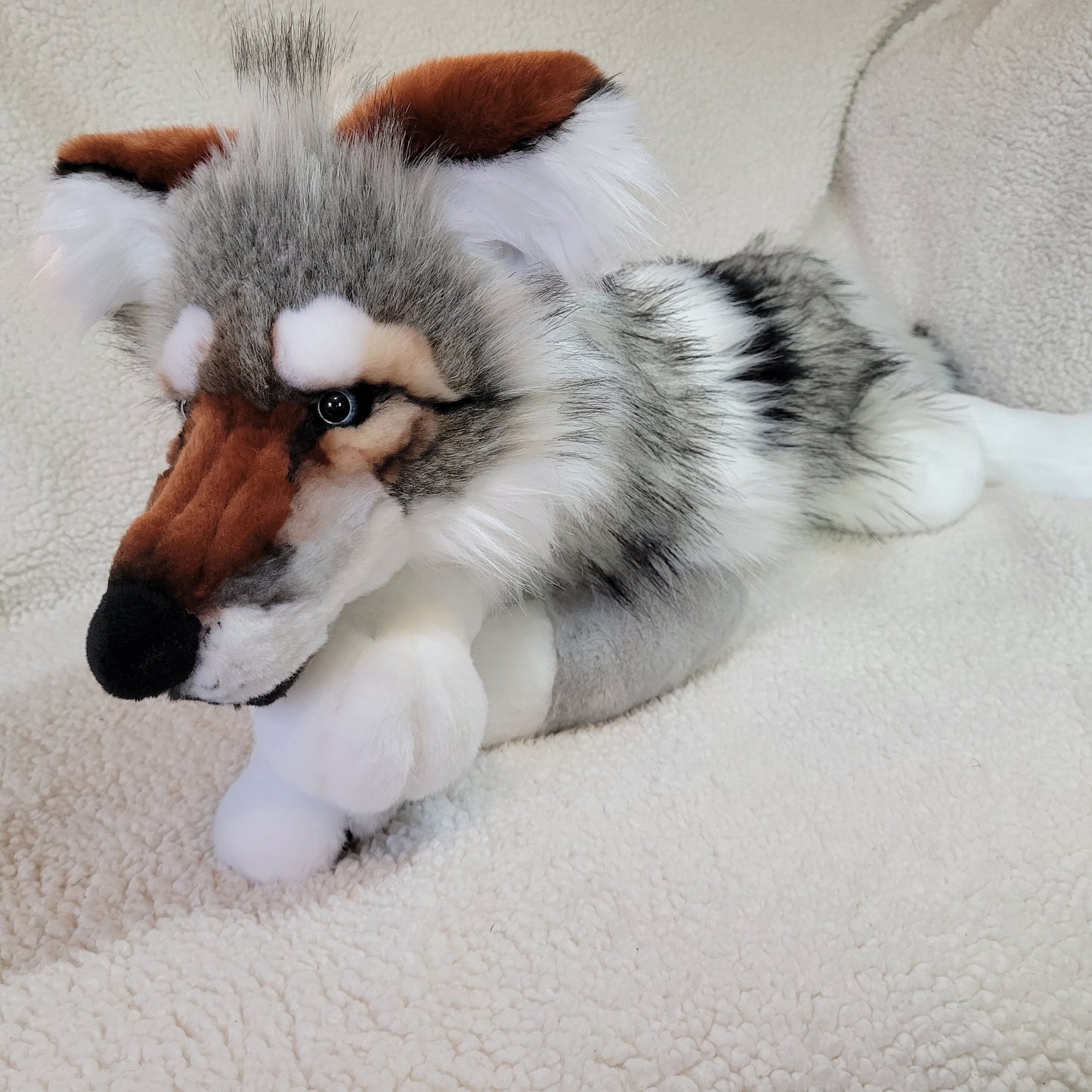 Grey the grey wolf - One of a Kind Stuffed Animal