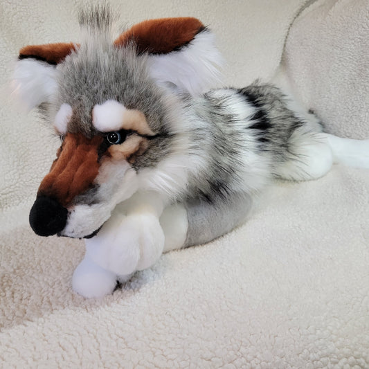 Grey the grey wolf - One of a Kind Stuffed Animal