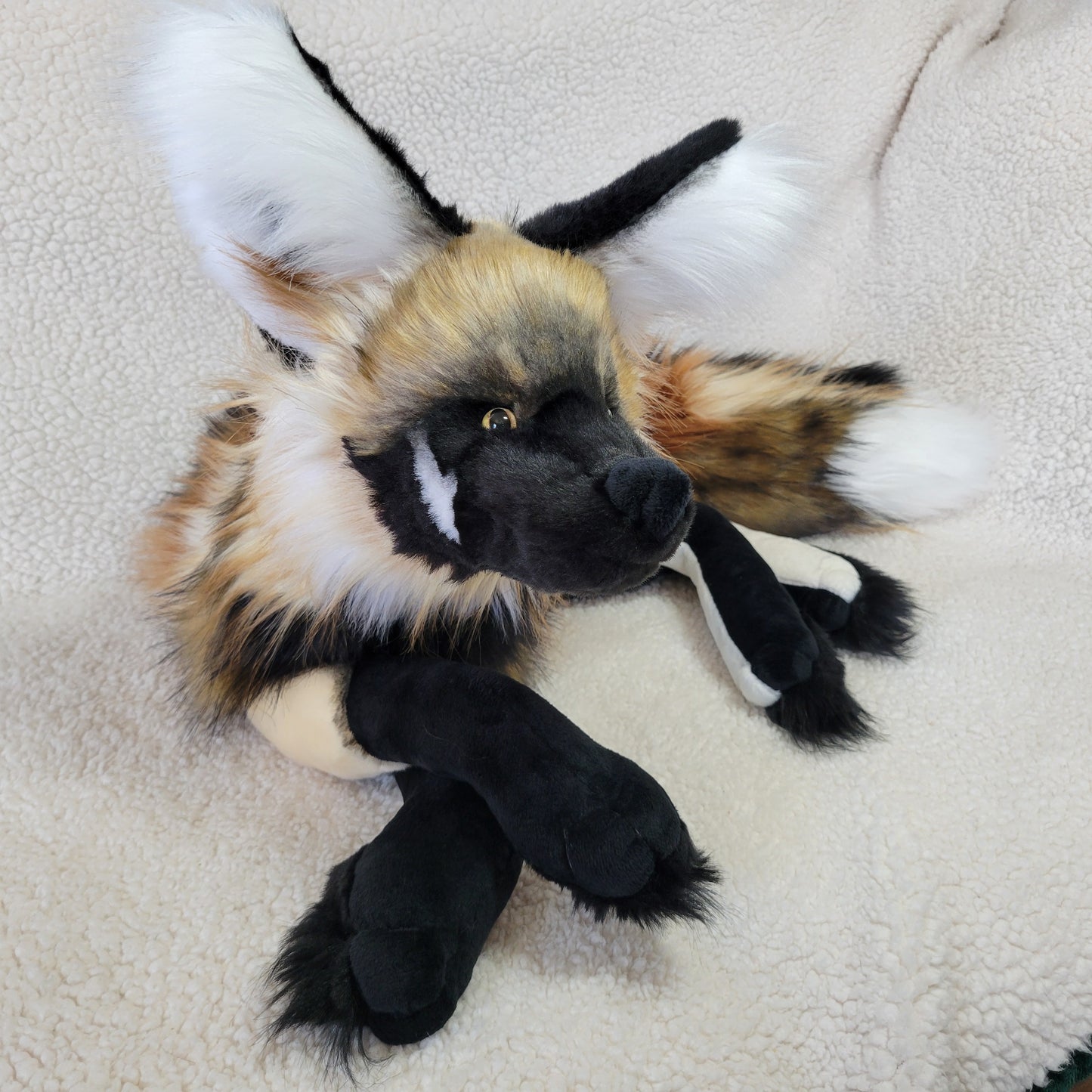 The Pale Cross Fox - Handmade Plush - One of a Kind Stuffed Animal