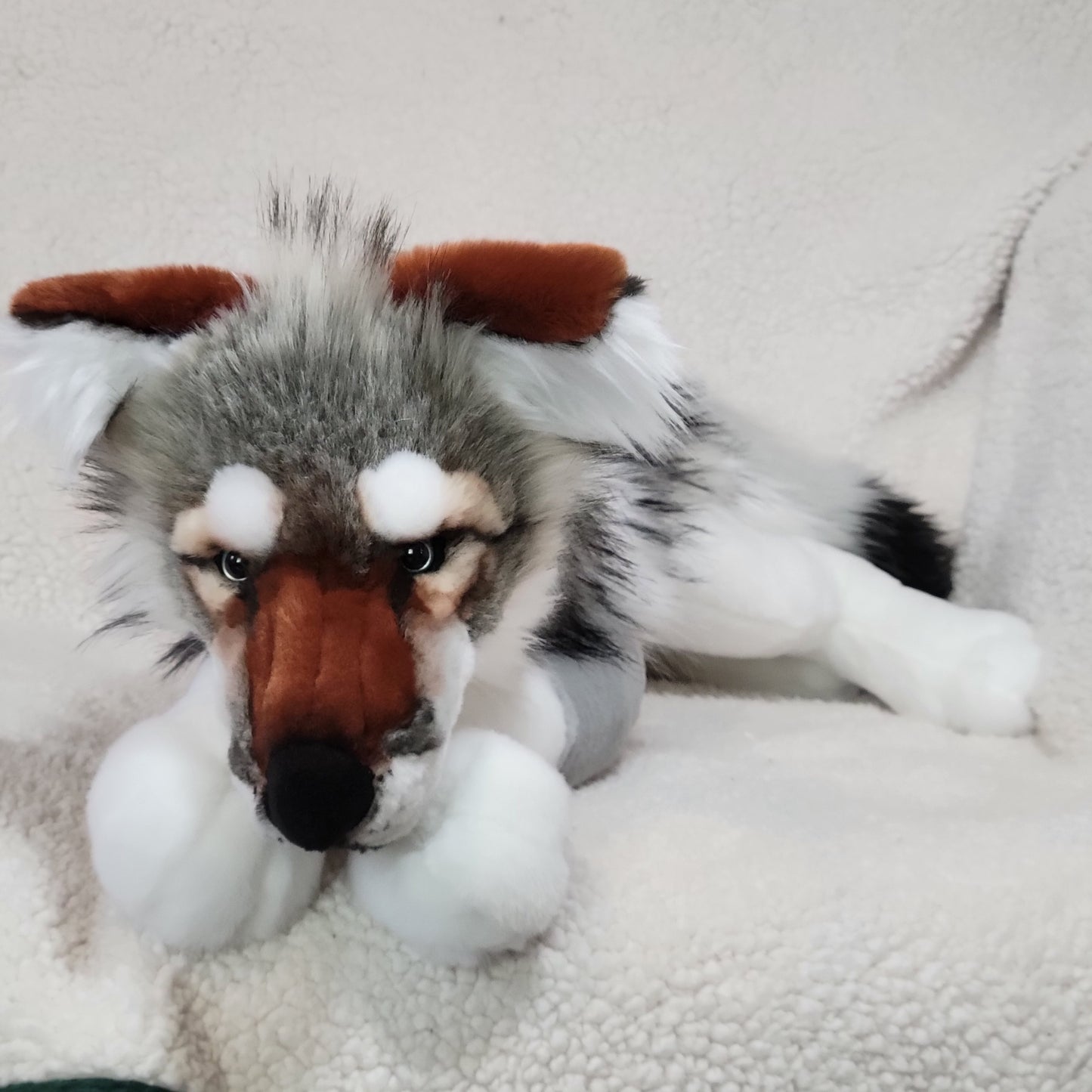 Grey the grey wolf - One of a Kind Stuffed Animal