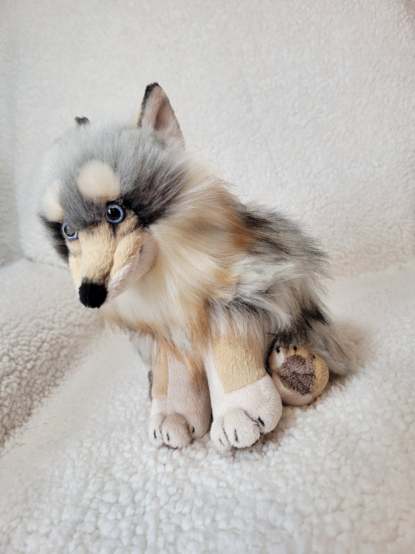 Sitka the Grey Wolf - One of a Kind Handmade Plush