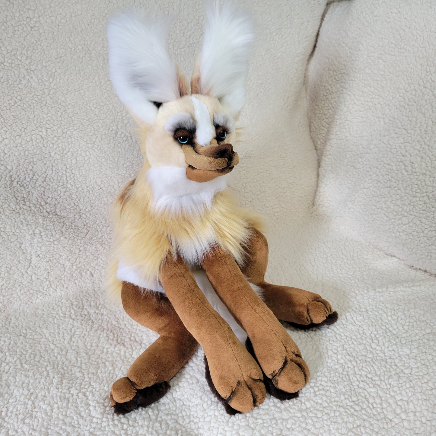 Glacier the Maned Wolf - Handmade Plush - One of a Kind Stuffed Animal