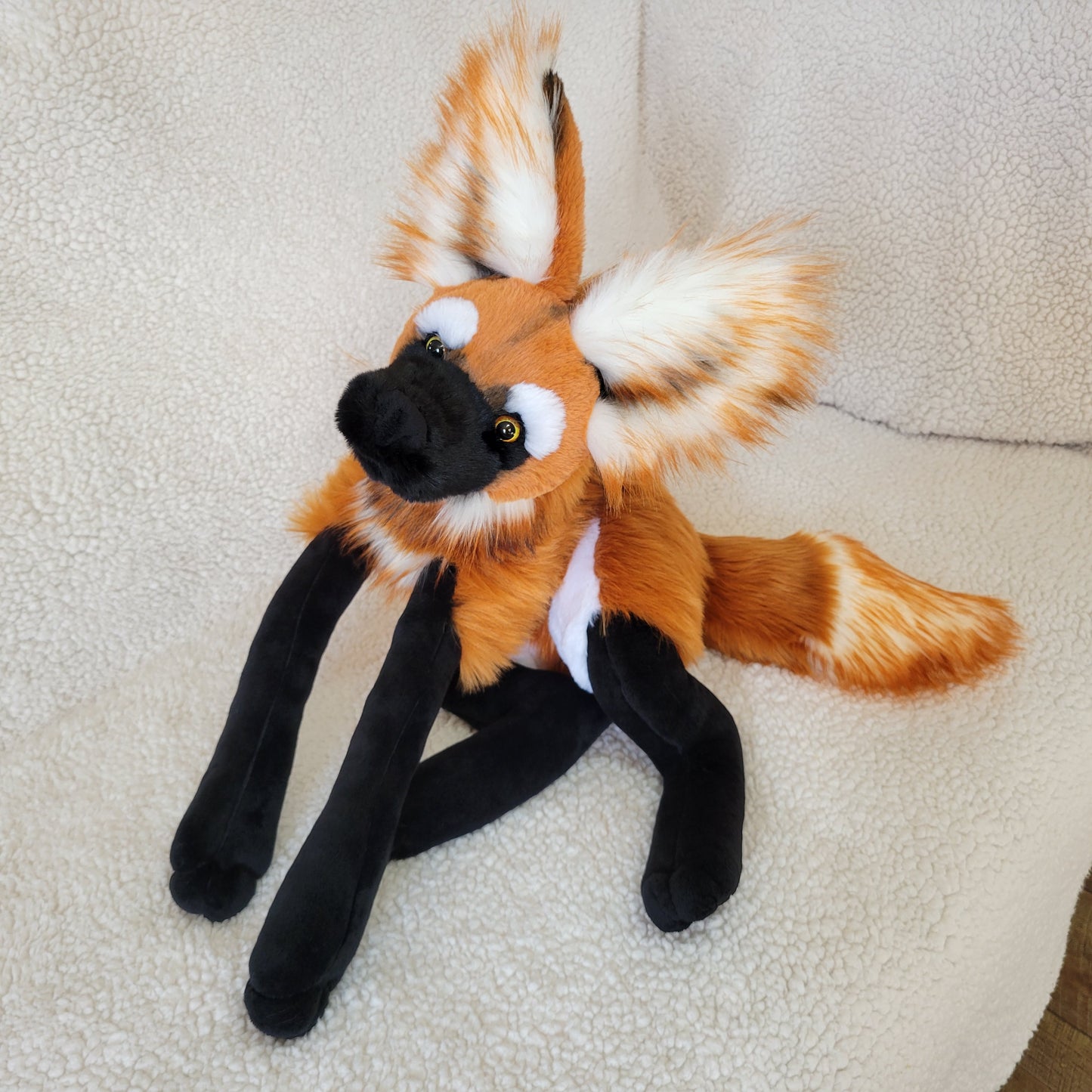 Cooper the Maned Wolf - Handmade Plush - One of a Kind Stuffed Animal