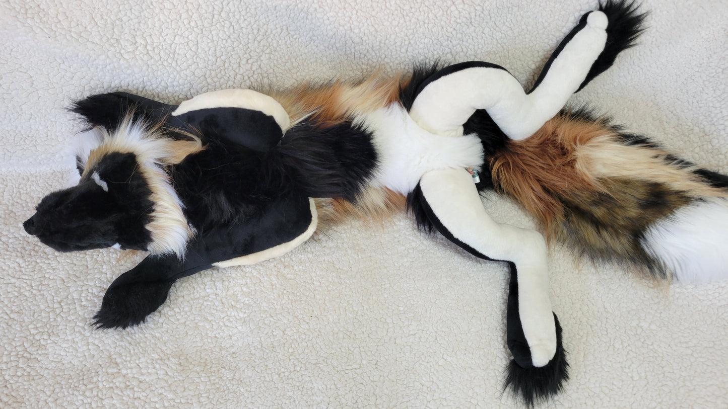 The Pale Cross Fox - Handmade Plush - One of a Kind Stuffed Animal