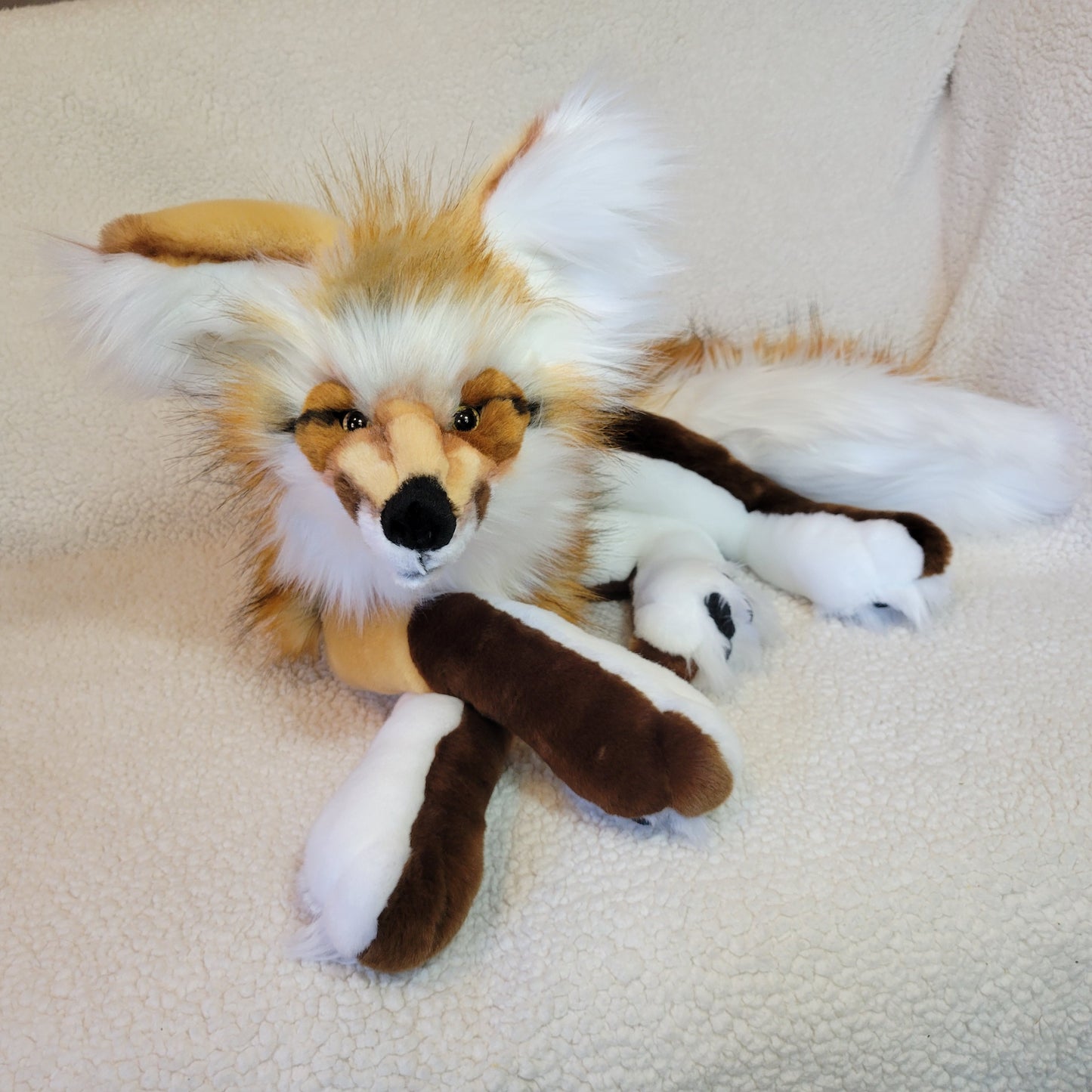 Fable the Golden Fox - Handmade Plush - One of a Kind Stuffed Animal
