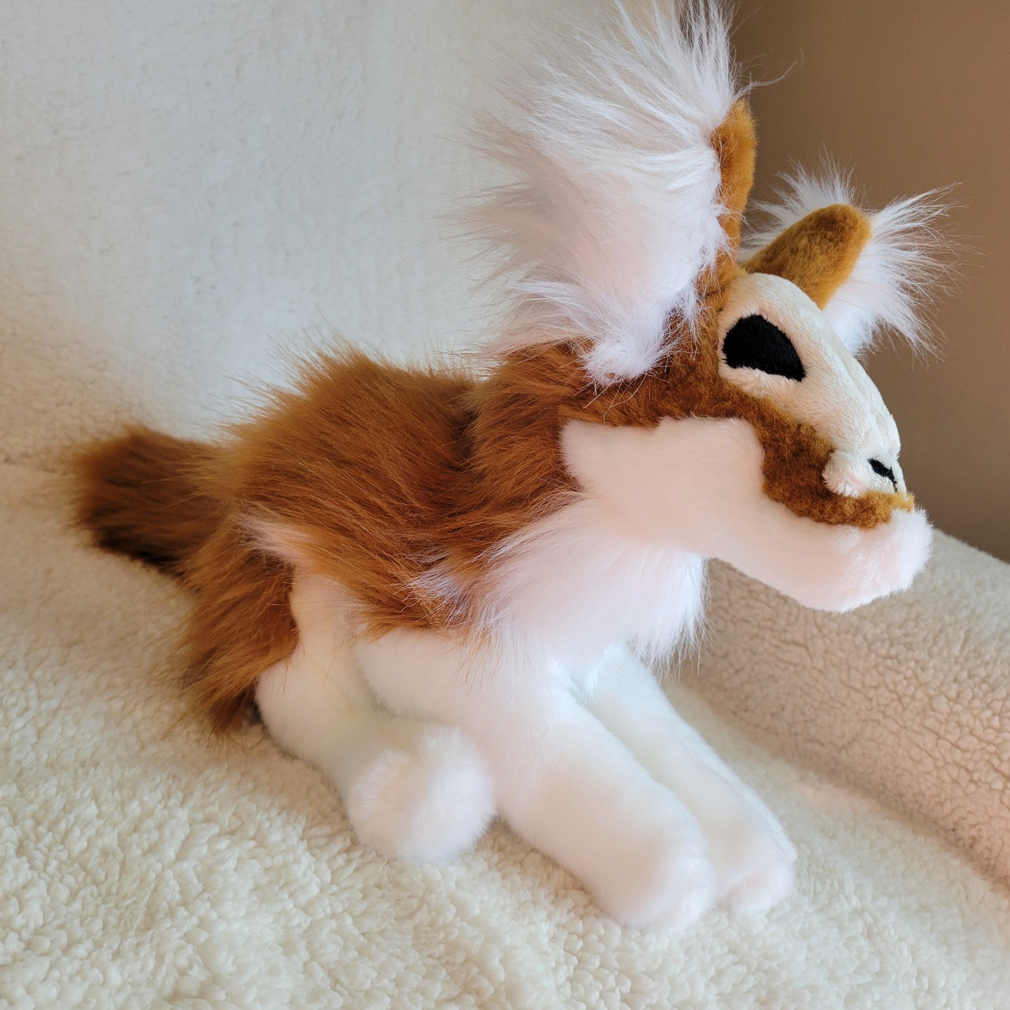 Nutmeg the Skull Fox Pup - One of a Kind Stuffed Animal