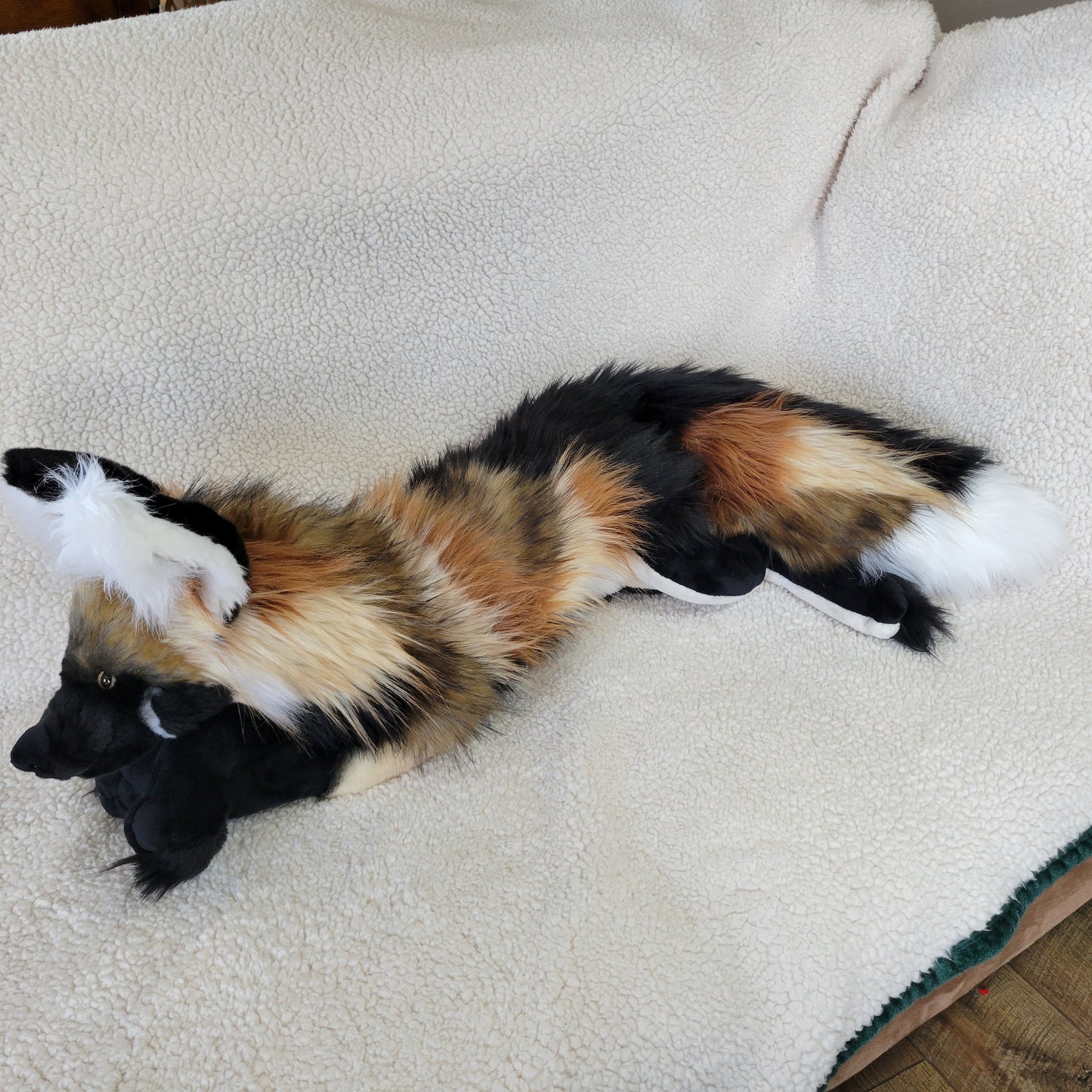 The Pale Cross Fox - Handmade Plush - One of a Kind Stuffed Animal