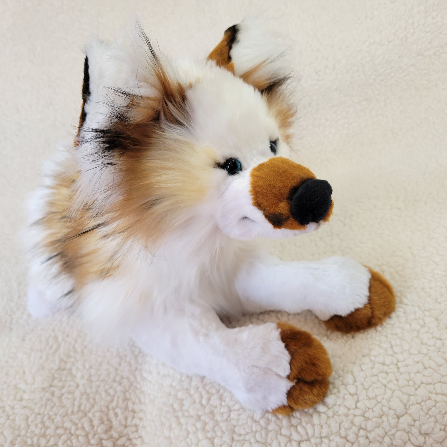 Dawn the Piebald Fox Plush - One of a Kind Stuffed Animal