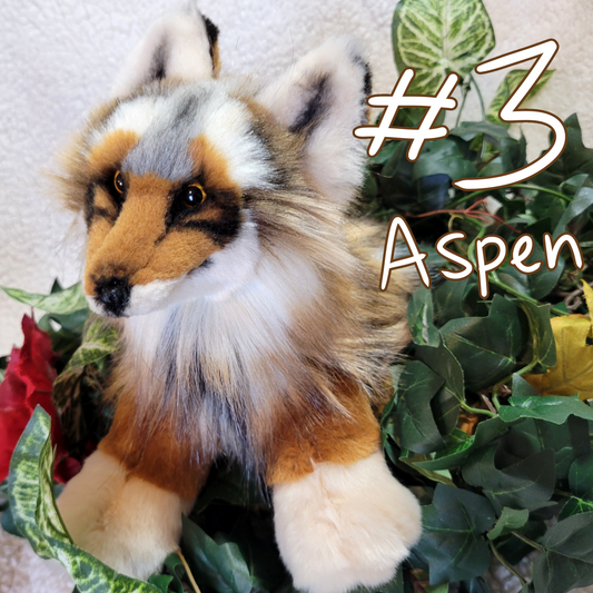 Aspen the Coastal the Wolf - One of a Kind Handmade Plush