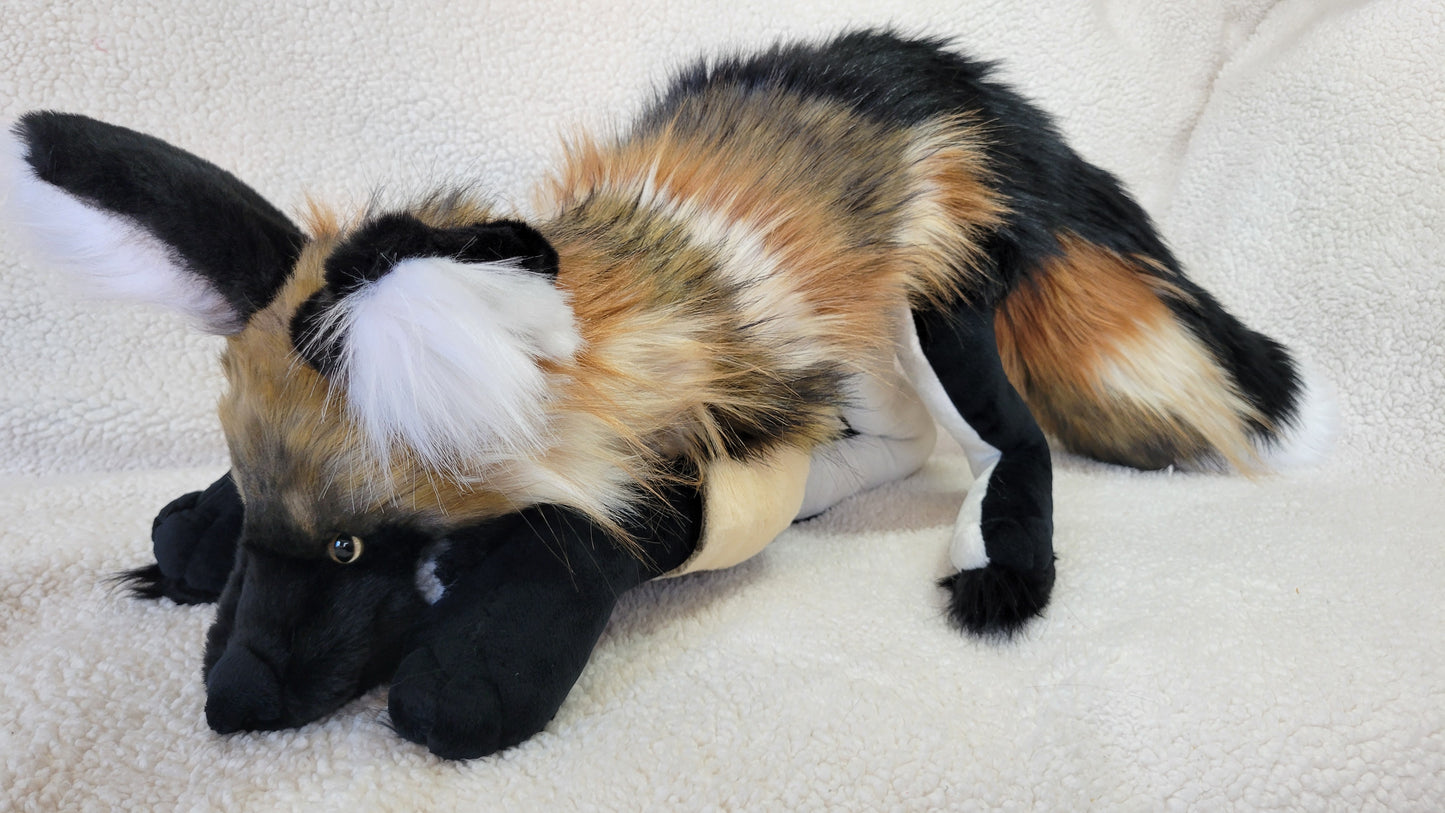 The Pale Cross Fox - Handmade Plush - One of a Kind Stuffed Animal