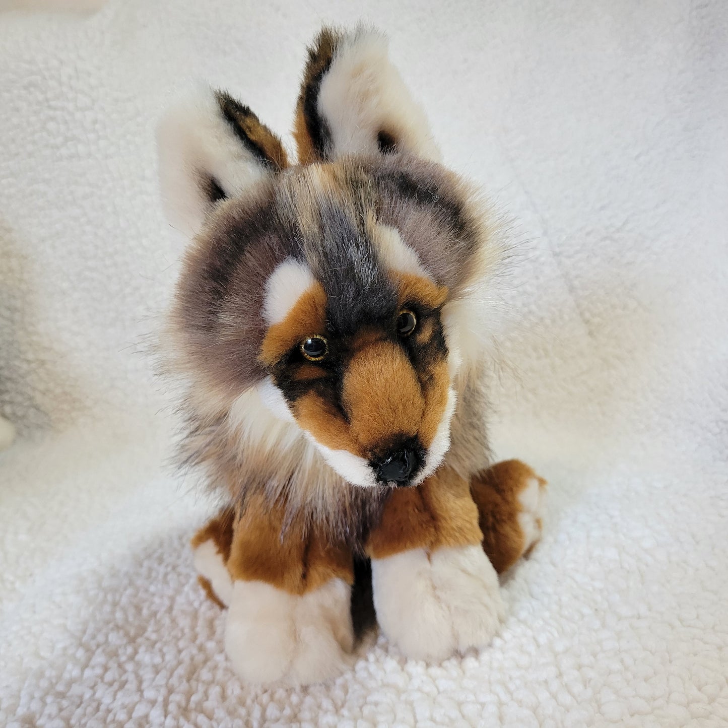 Macaron the Coastal the Wolf - One of a Kind Handmade Plush