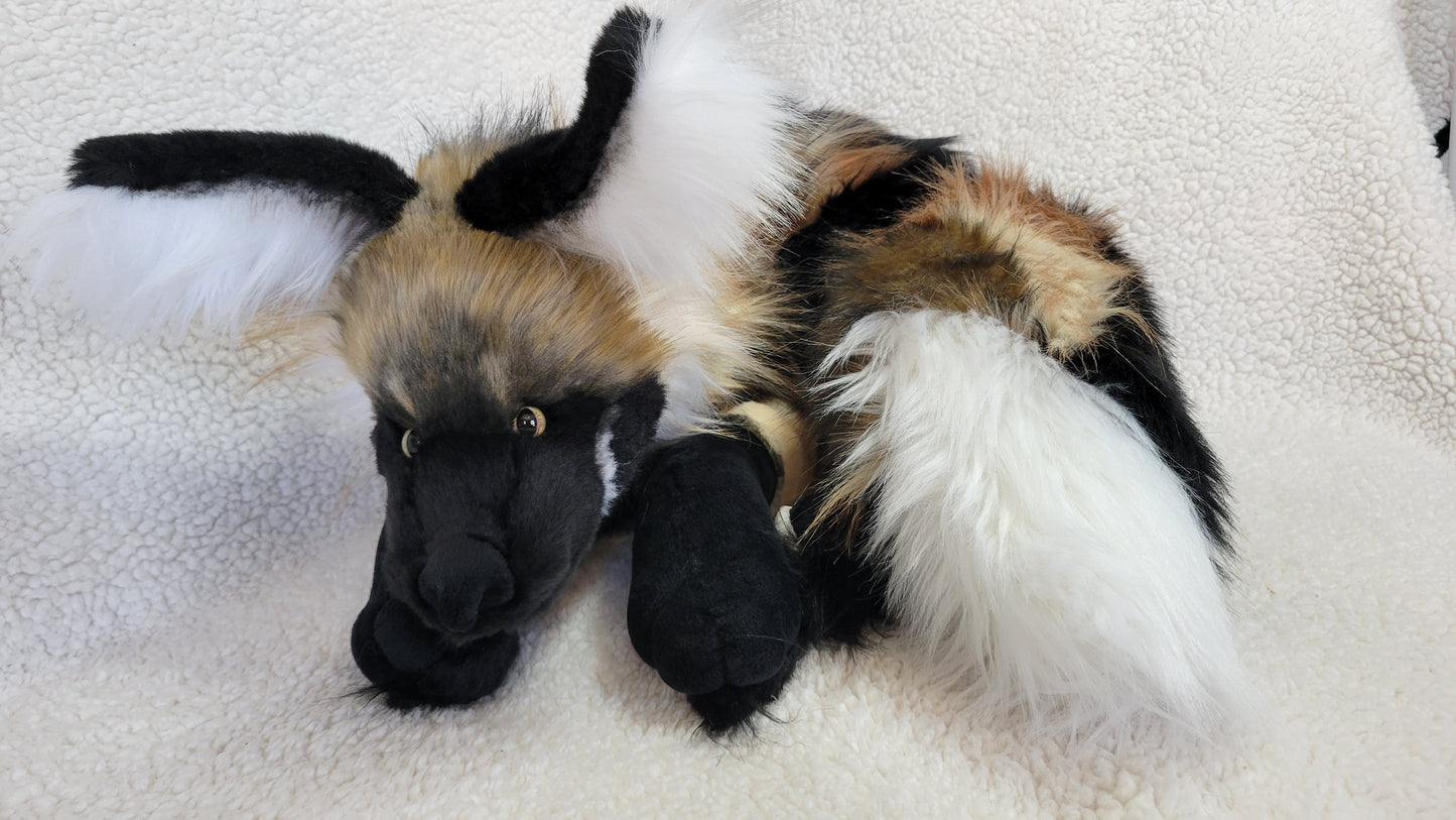 The Pale Cross Fox - Handmade Plush - One of a Kind Stuffed Animal